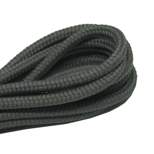 Thick slate grey round laces