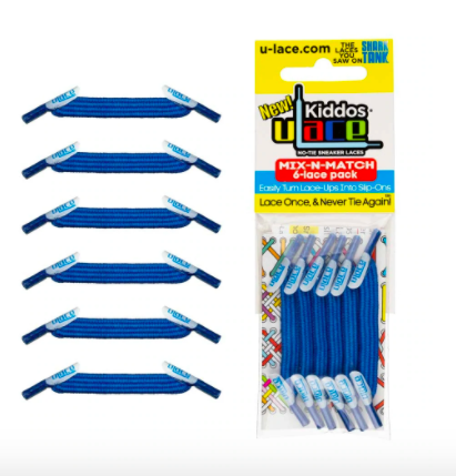 Pack kiddo's bright blue U-LACE