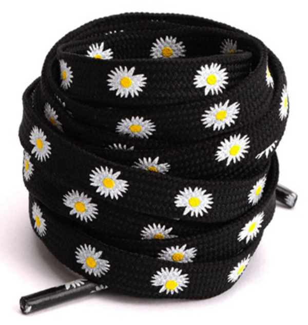 Lacets imprimés fleurs Marguerite
