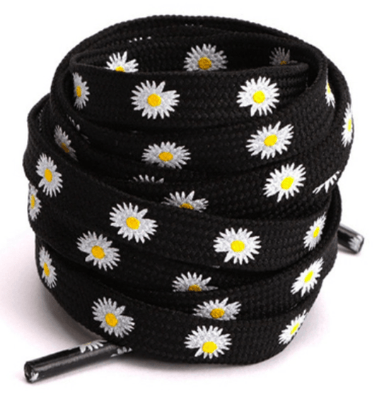 Lacets imprimés fleurs Marguerite