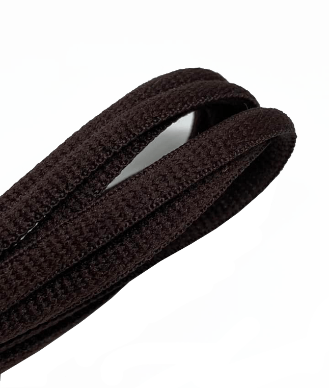 Brown oval athletic laces