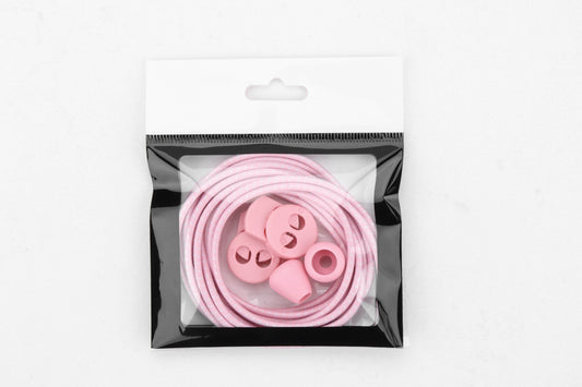Lacets élastiques ronds fins rose clair IRUN