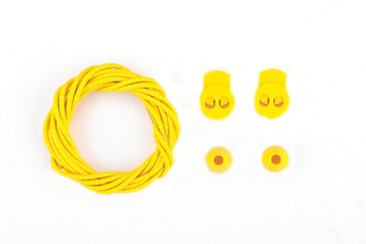 Lacets élastiques ronds fins jaunes IRUN