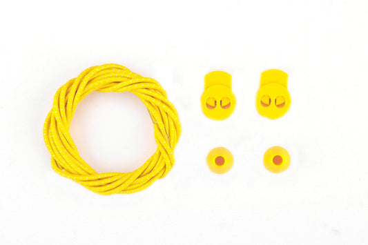 Lacets élastiques ronds fins jaunes IRUN