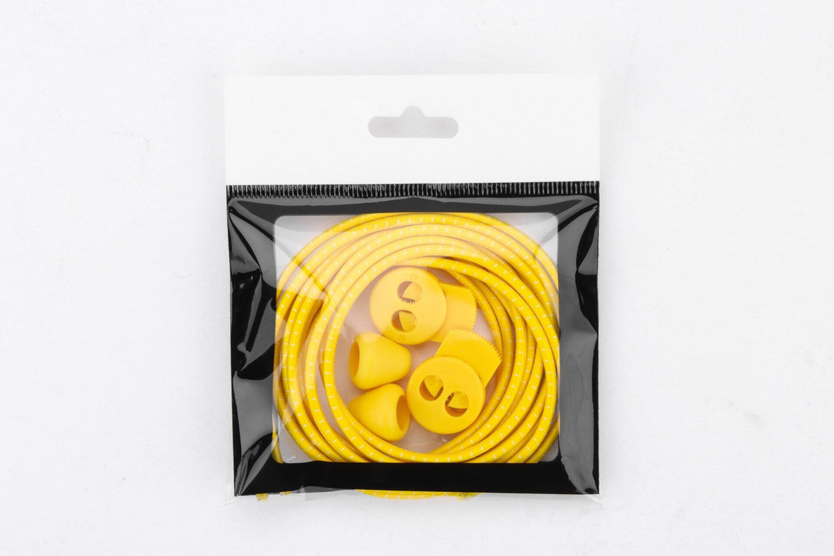 Lacets élastiques ronds fins jaunes IRUN