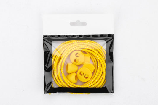 Lacets élastiques ronds fins jaunes IRUN