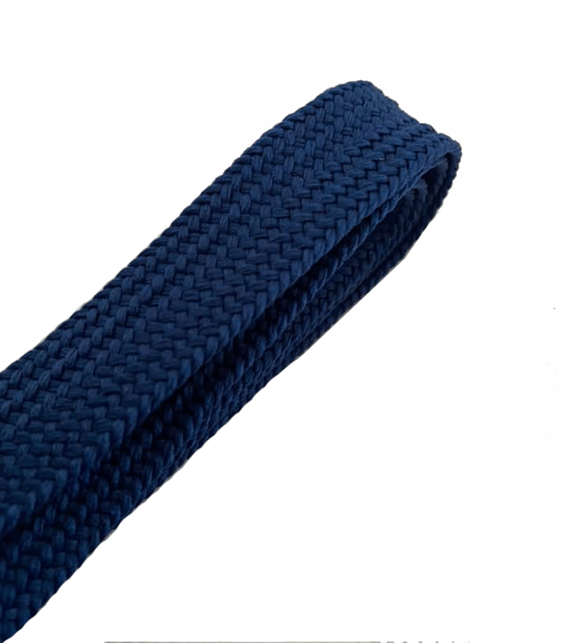 Extra-wide navy blue flat laces