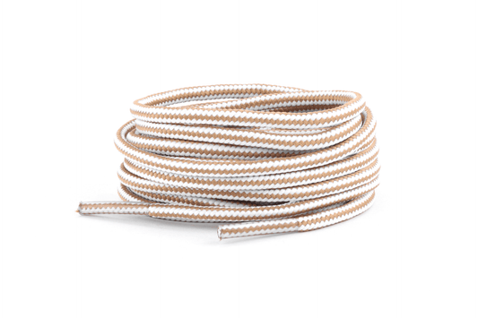 white and copper trek round laces