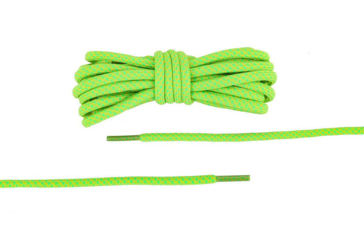 Lime and linden green round rope laces
