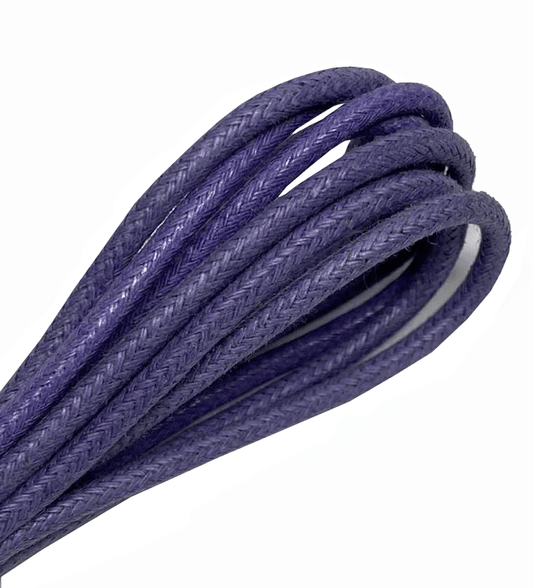 Lacets ronds fins cirés violette de Parme