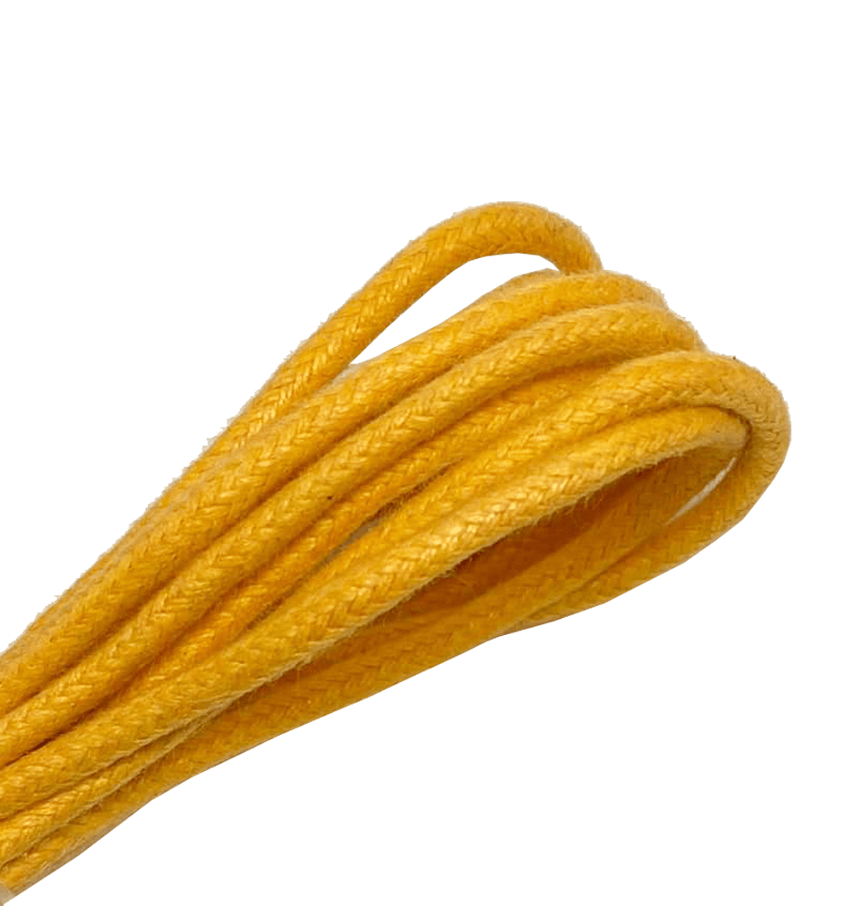 Lacets ronds fins cirés jaune ambre