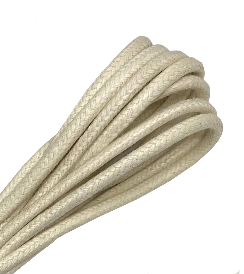 Off-white thin waxed round laces