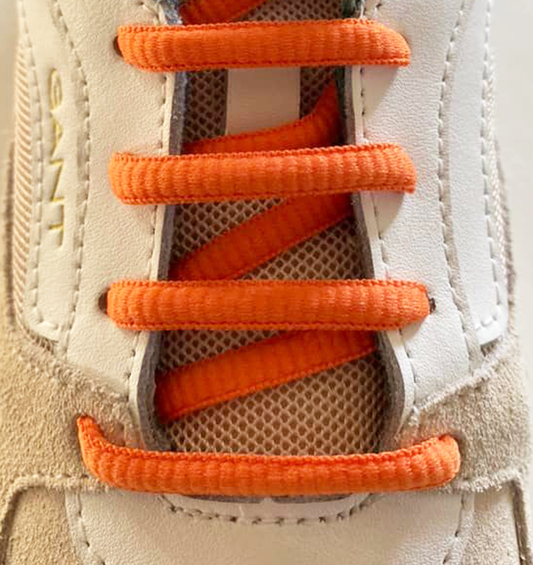 Lacets ovales orange melon sport