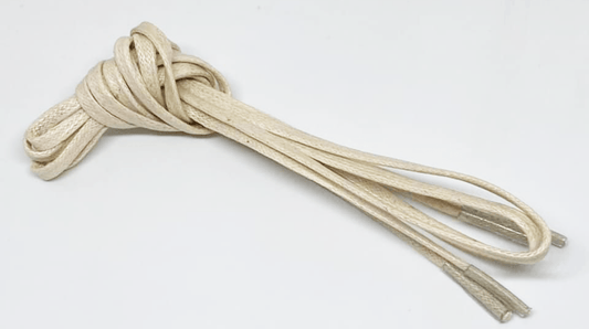 Thin waxed flat laces, Vanilla