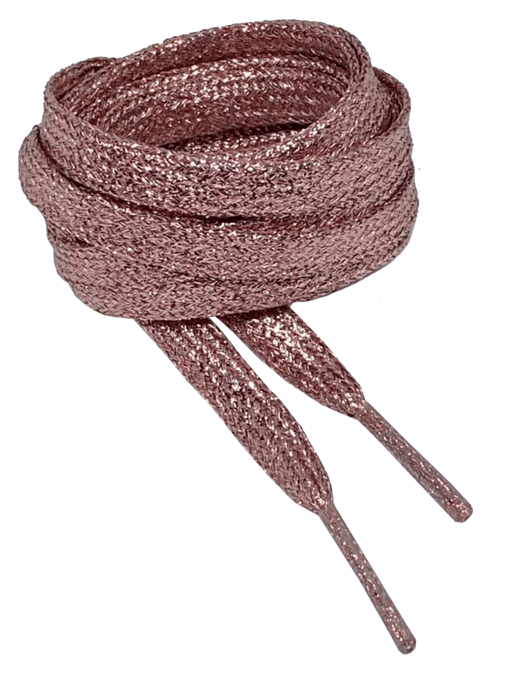 Thin flat glamorous pink glitter laces