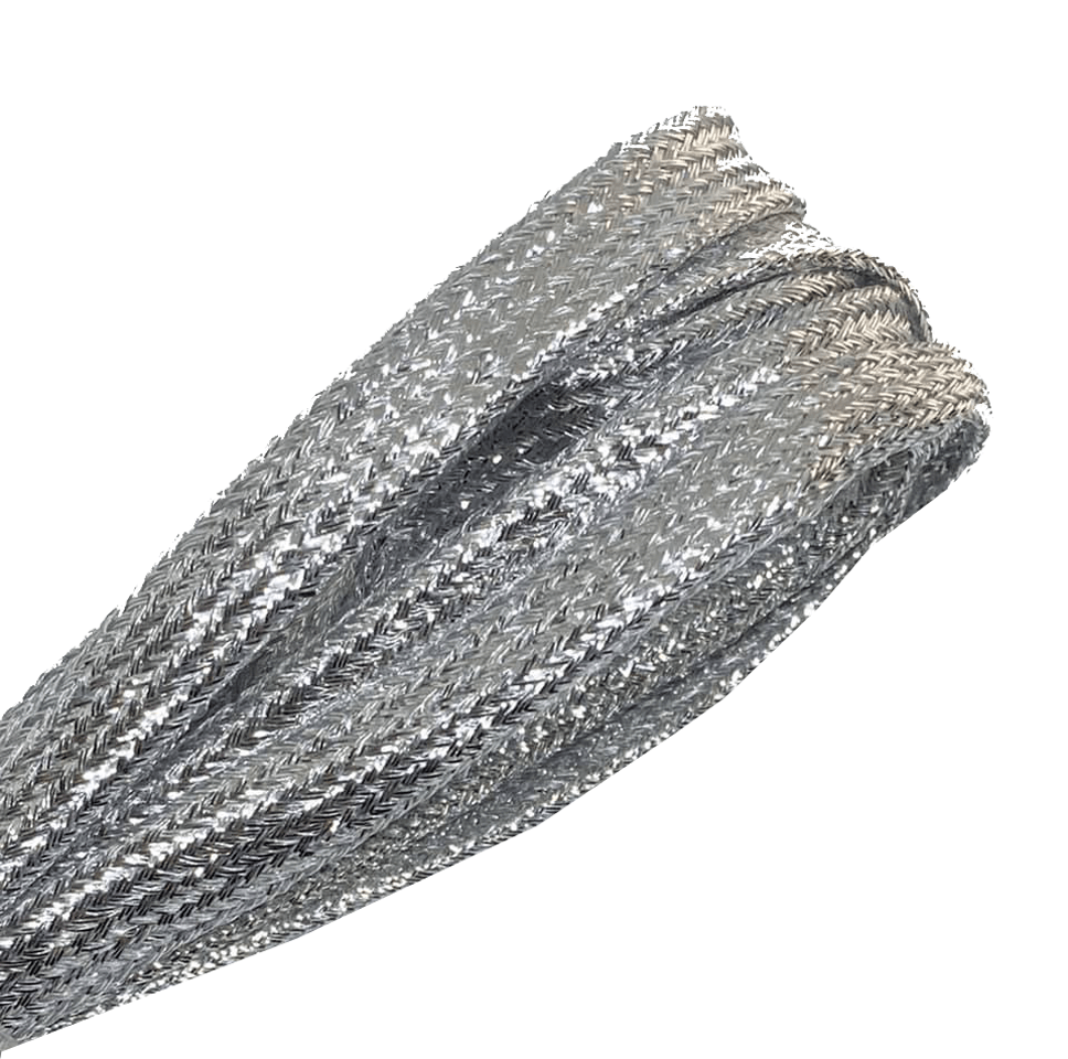 Silver glitter Lurex flat laces