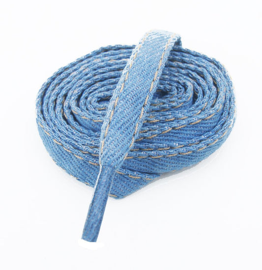 Light denim laces - Well-made and thick - 100% cotton