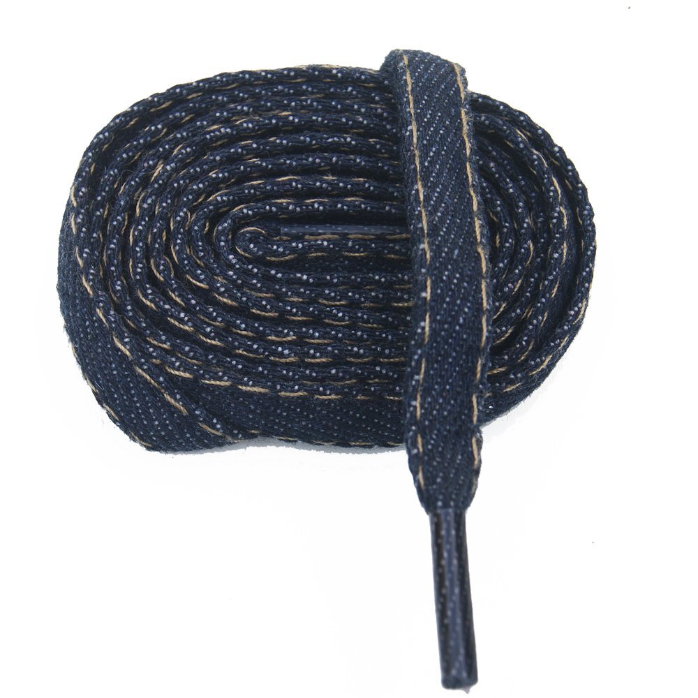 Raw denim jeans laces - High-quality thick craftsmanship - 100% cotton