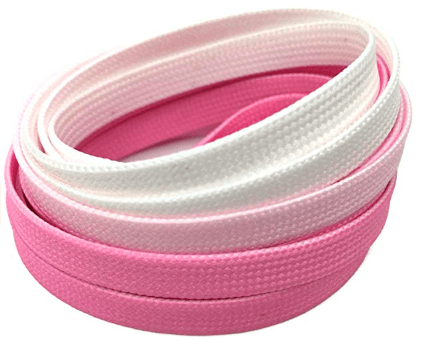 Marshmallow pink gradient laces - Tie-dye