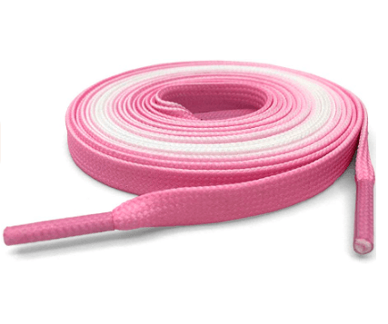 Marshmallow pink gradient laces - Tie-dye