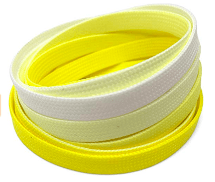 Lacets dégradés jaune cedrat - Tie and dye