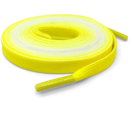 Citron yellow gradient laces - Tie-dye