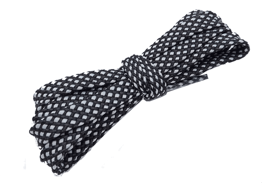 Lacets sports bicolores noir et blanc