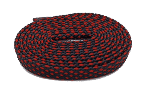 Lacets sports bicolores noir et rouge