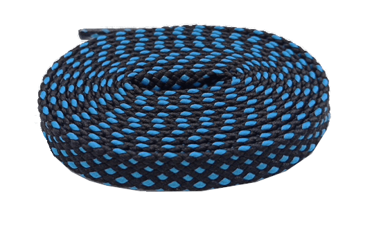 Lacets sports bicolores noir et bleu