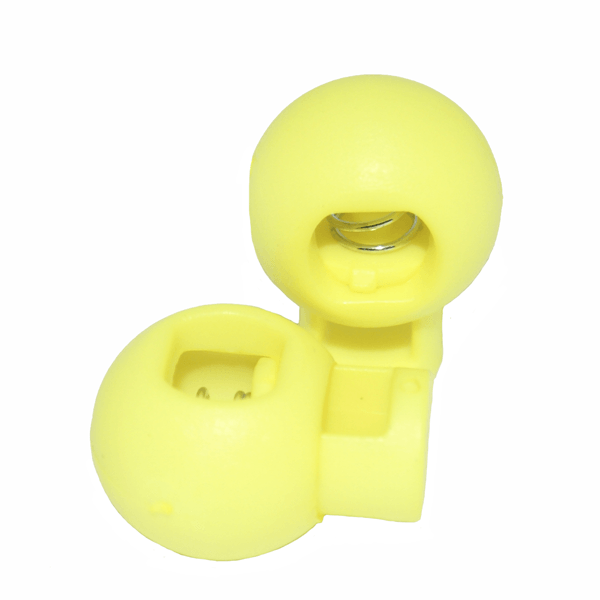 Fluorescent yellow round lace stoppers and cords