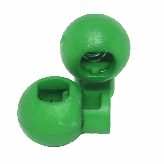 Emerald green round shoelaces and cord stoppers