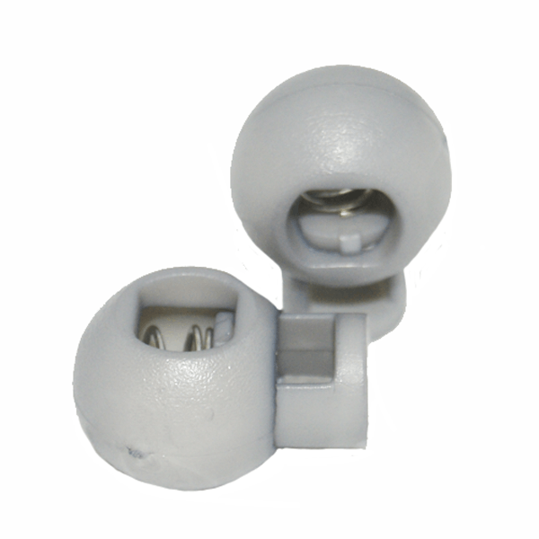Grey round lace and cord stoppers
