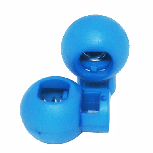 Azure blue round lace stoppers and cords