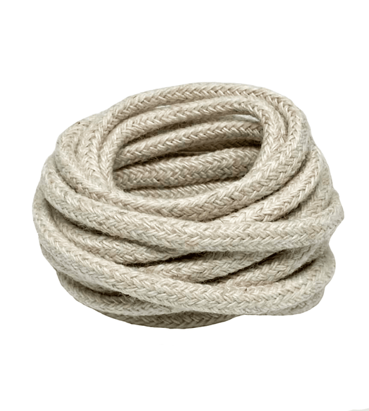 Thick natural linen round laces