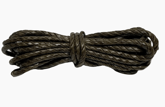 Coyote brown waxed twisted round laces