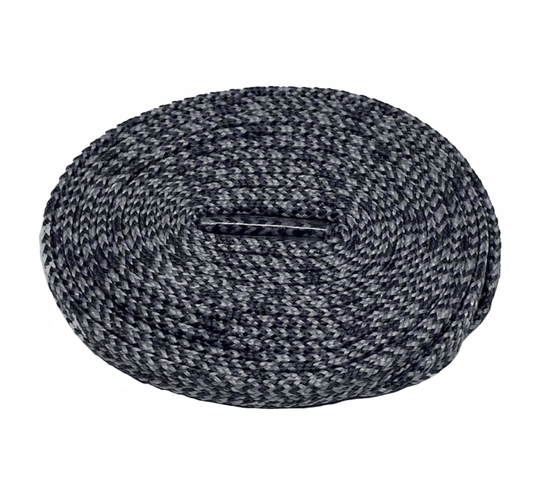 Lacets plats running Spider gris et noir.