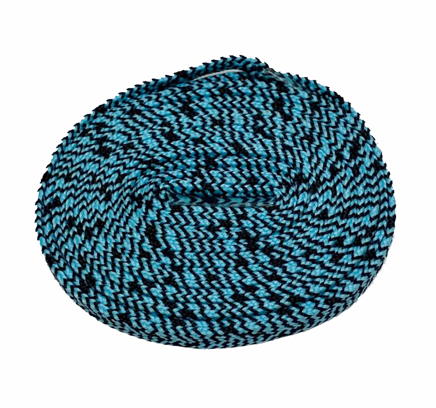 Blue and black Spider running flat laces