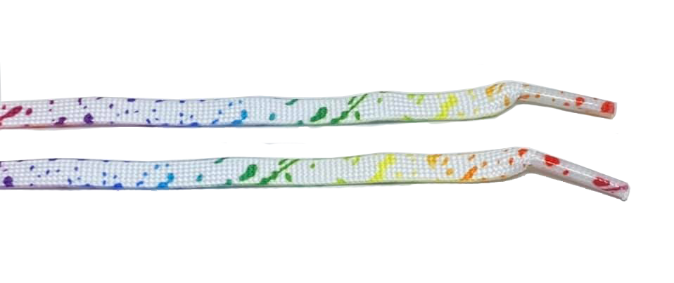 Multicolor street art laces in white or black