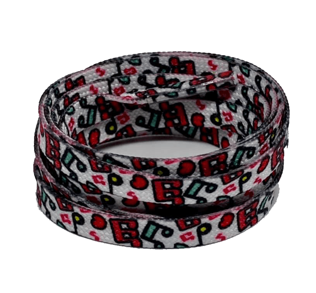 Pop music colorful flat laces