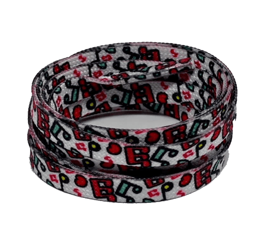 Pop music colorful flat laces