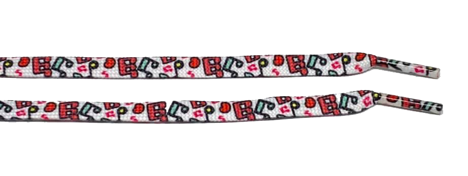 Pop music colorful flat laces