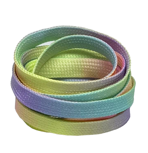 Multicolor tie-dye flat laces freshness