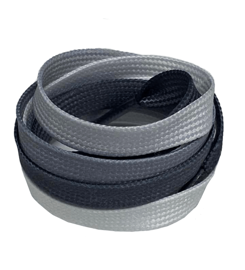 Ash gray tie-dye flat laces