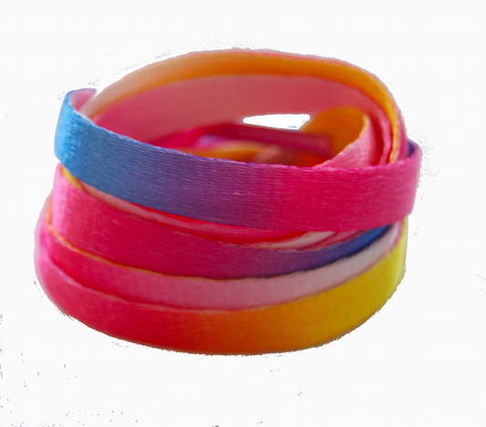 Lacets plats tie and dye multicore Flamingo - Tie and Dye