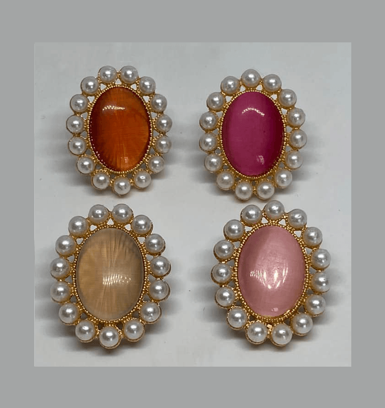 Bijoux à lacets ovales -Les Ginettes- Opaline et perles