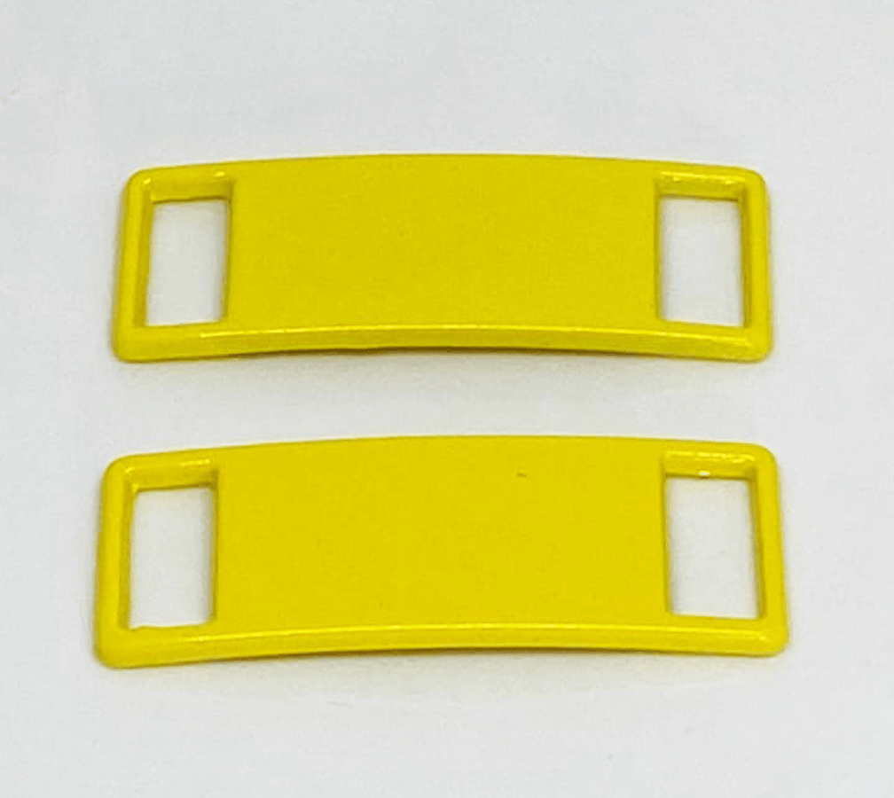Set de plaque en métal jaune pour lacets chaussures