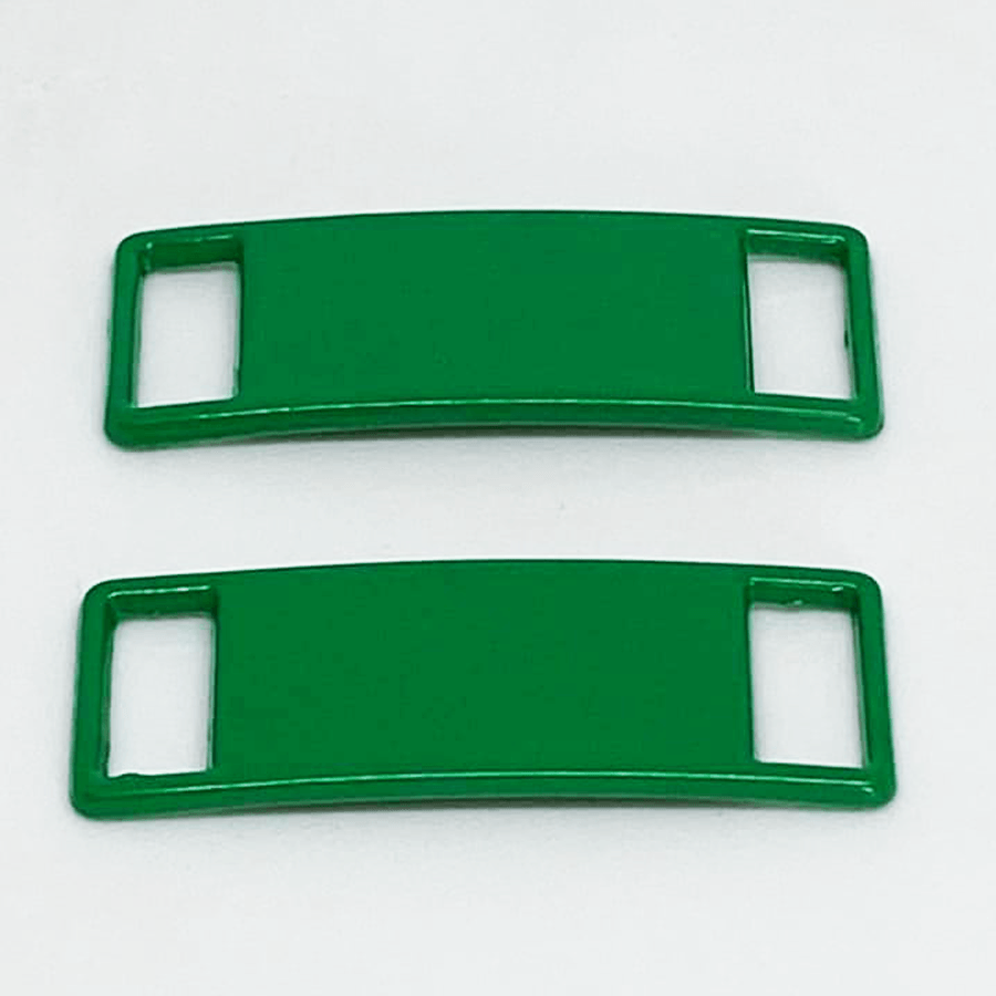 Set de plaque en métal vert pour lacets chaussures