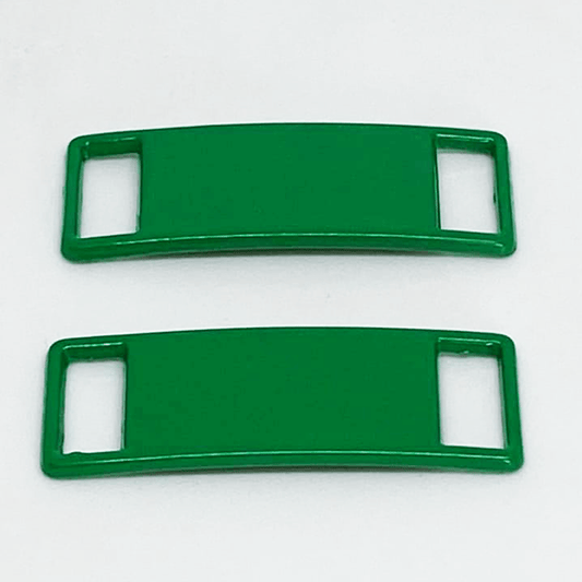 Set de plaque en métal vert pour lacets chaussures