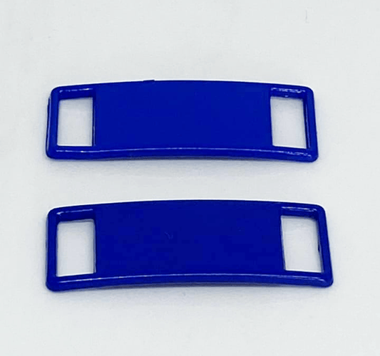 Set de plaque en métal bleu royal pour lacets chaussures