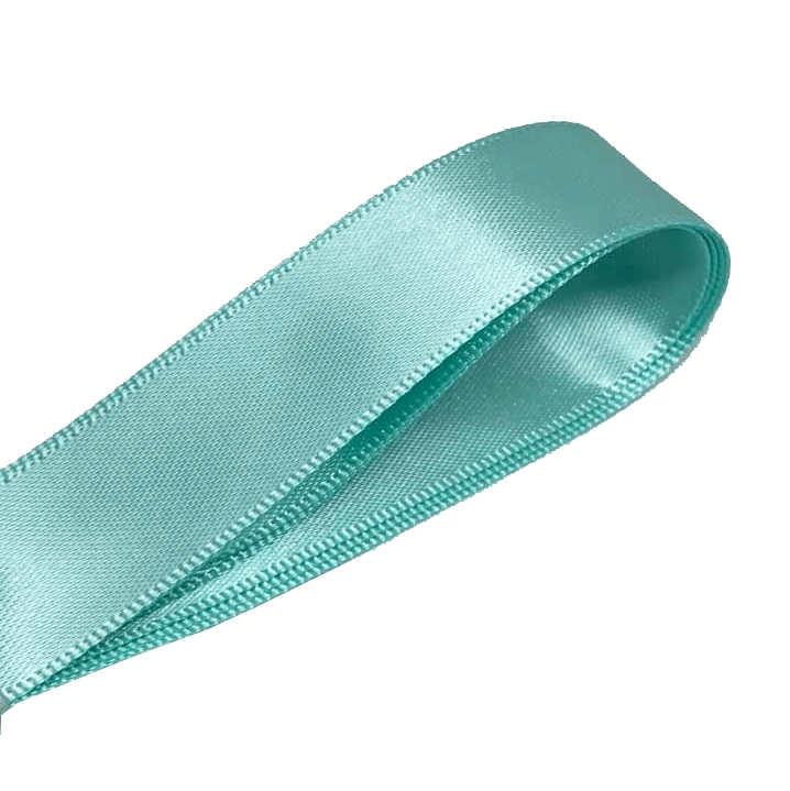 Wide flat lagoon blue satin laces